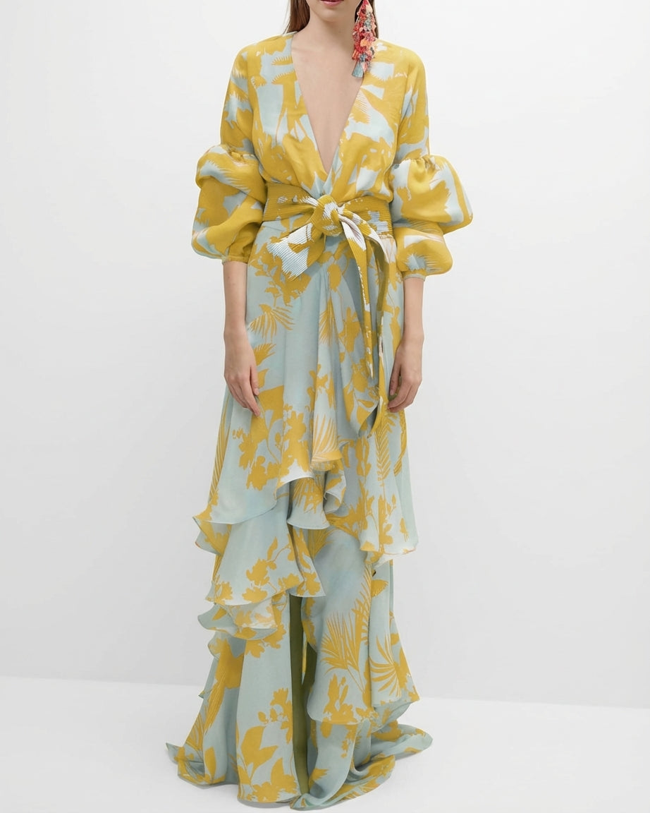 Mira Sante | Printed Chiffon Ceremony Dress