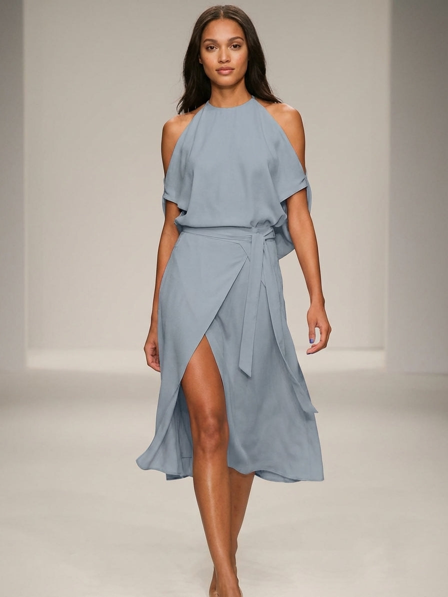 Mira Sante | Midi Off-Shoulder Dress for Women