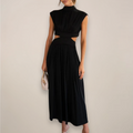 Mira Sante | Elegant Maxi Dress with Cap Sleeves