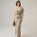 Mira Sante | Twisted V-Neck Maxi Dress