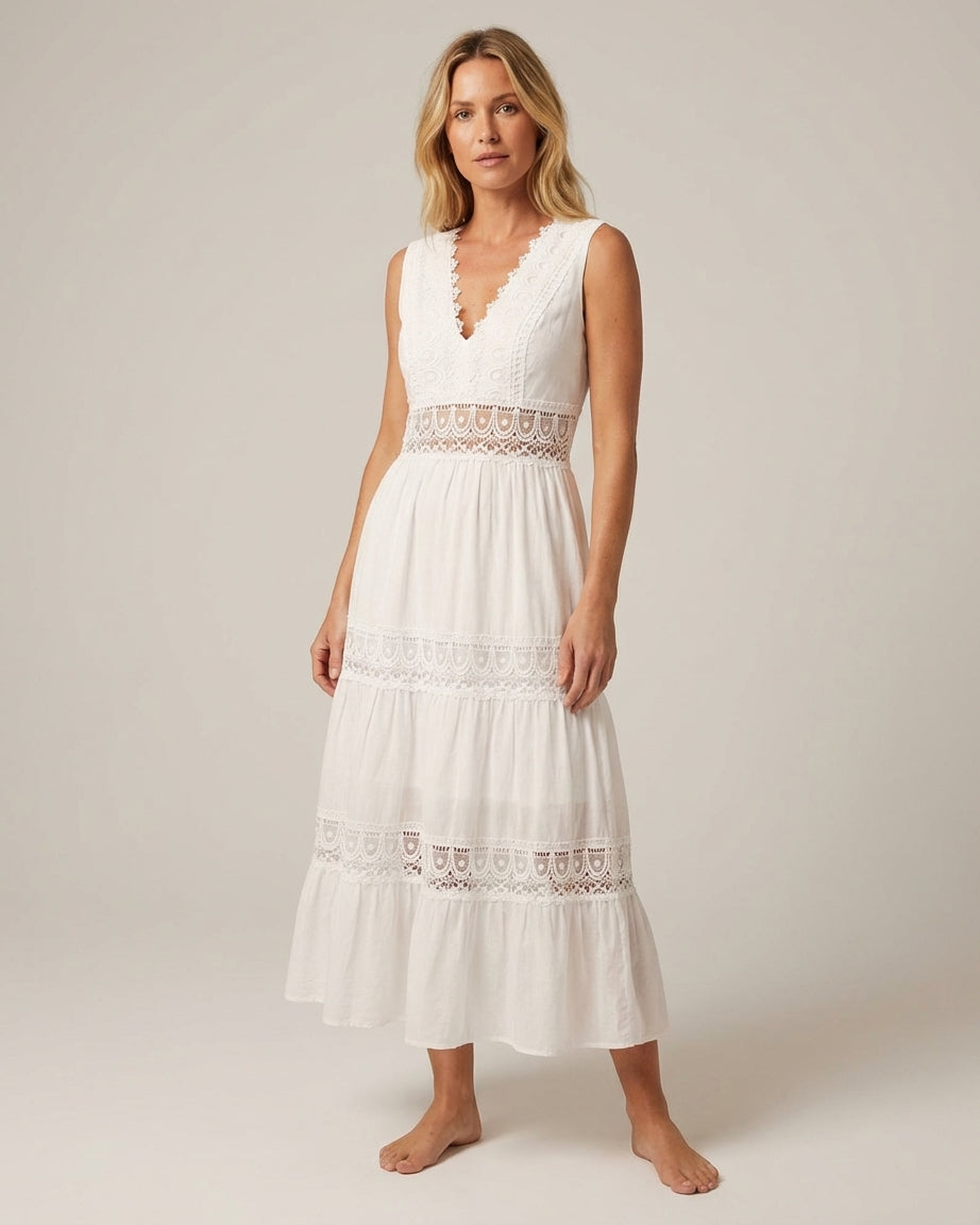 Mira Sante | Romantic Midi Lace Dress