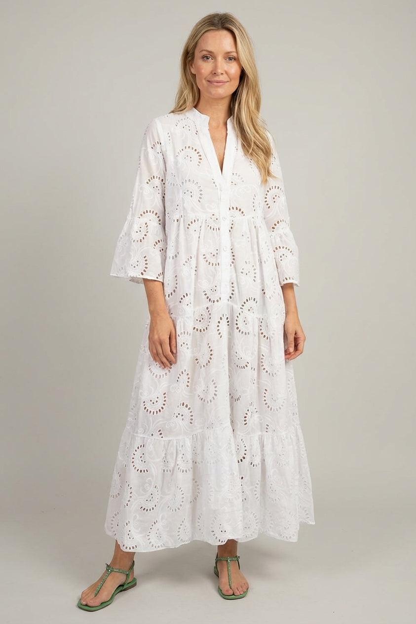 Mira Sante | Women's Embroidered Maxi Dress