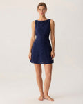 Mira Sante | Blue Polka Dot Mini Dress