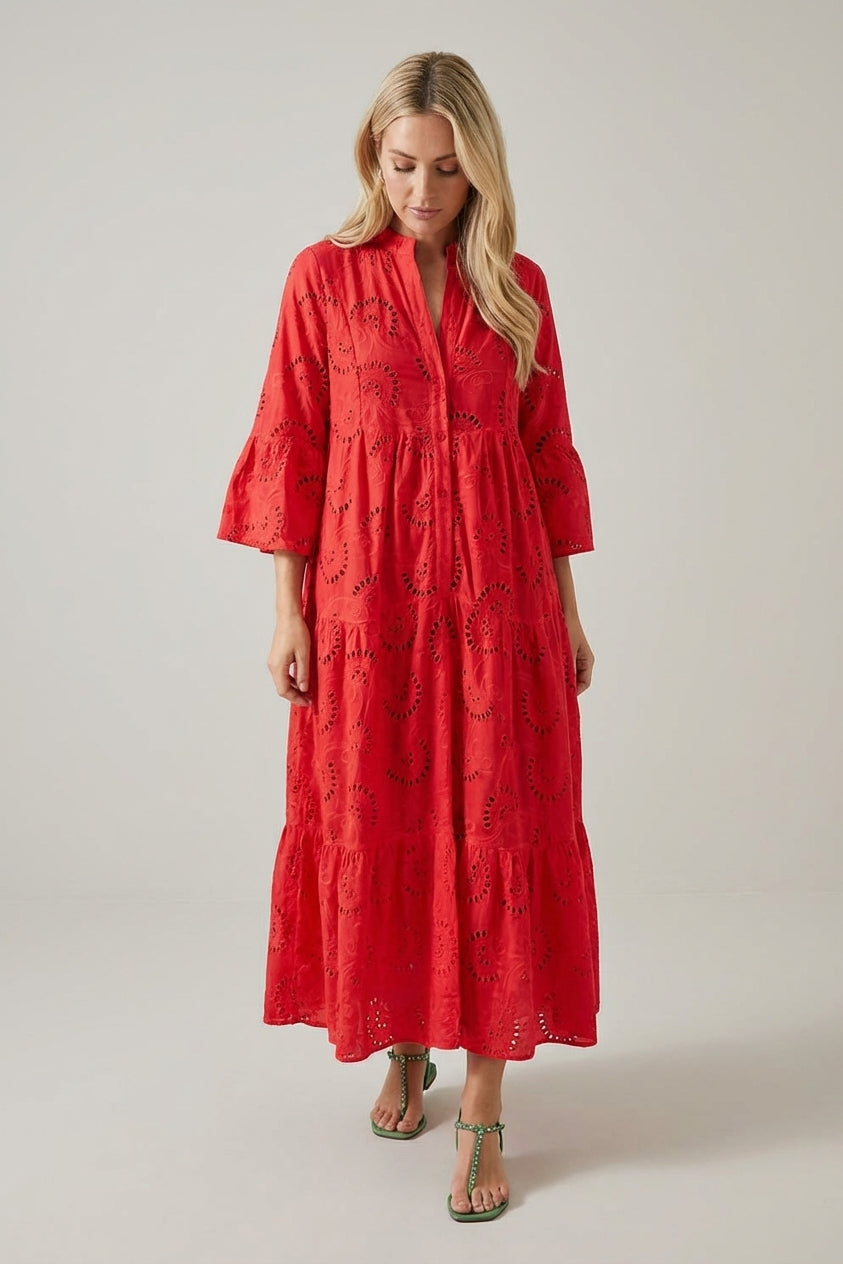 Mira Sante | Women's Embroidered Maxi Dress