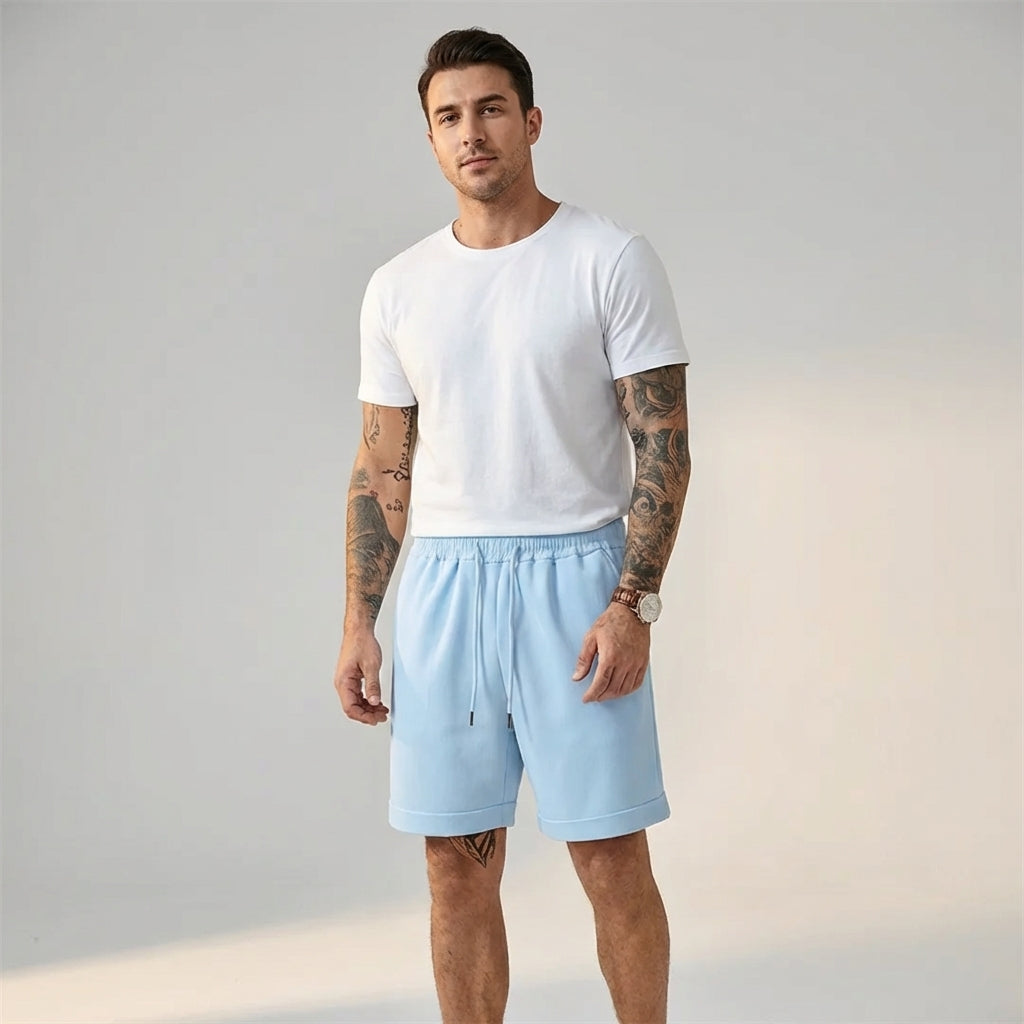 Remy Cord | Men’s Cuffed Shorts in Lightweight Fabric