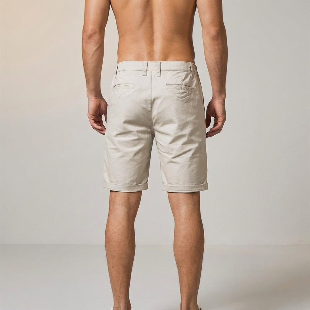 Dario Mell | Classic Casual Shorts with Stretch Waist