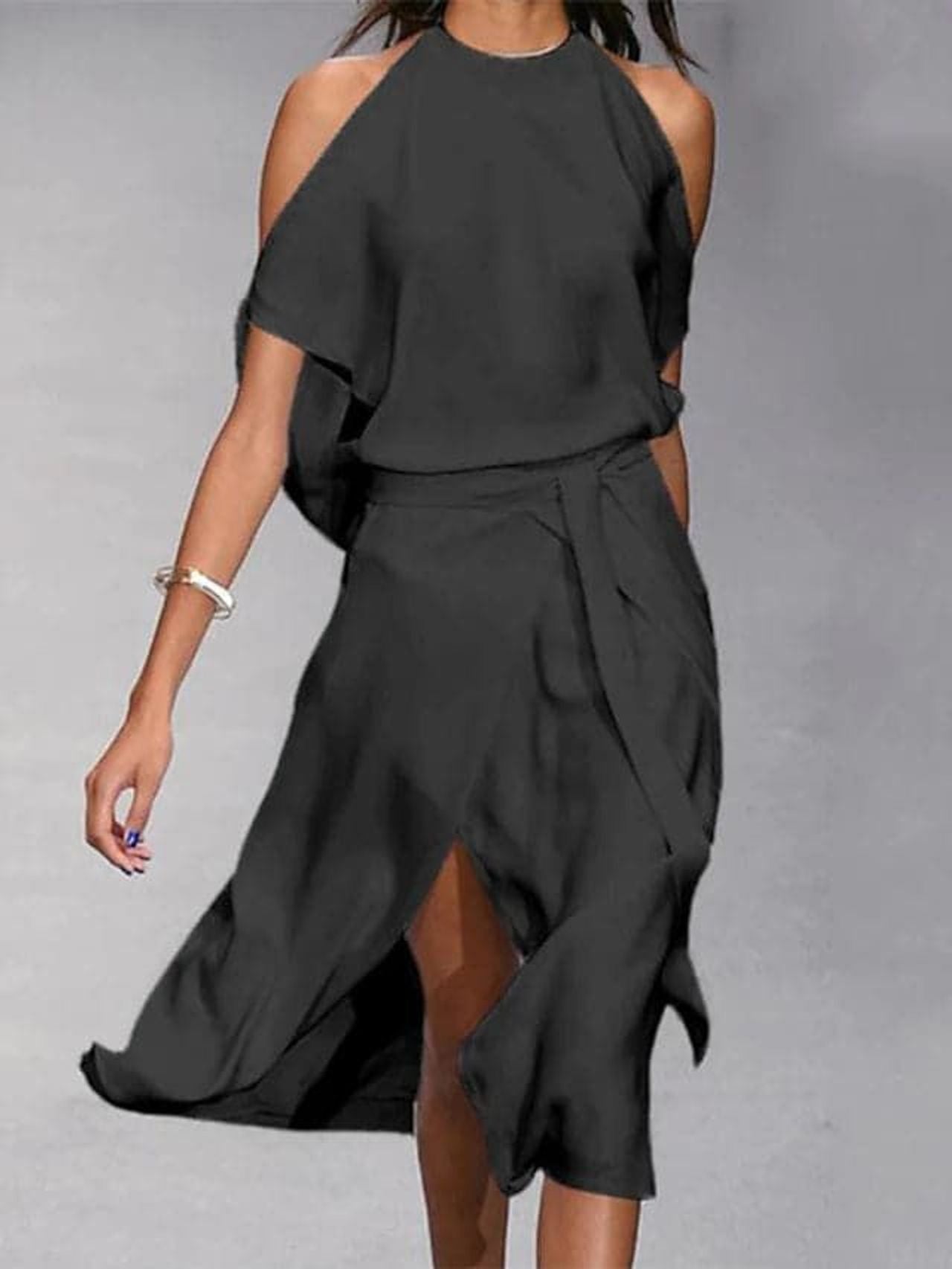 Mira Sante | Midi Off-Shoulder Dress for Women