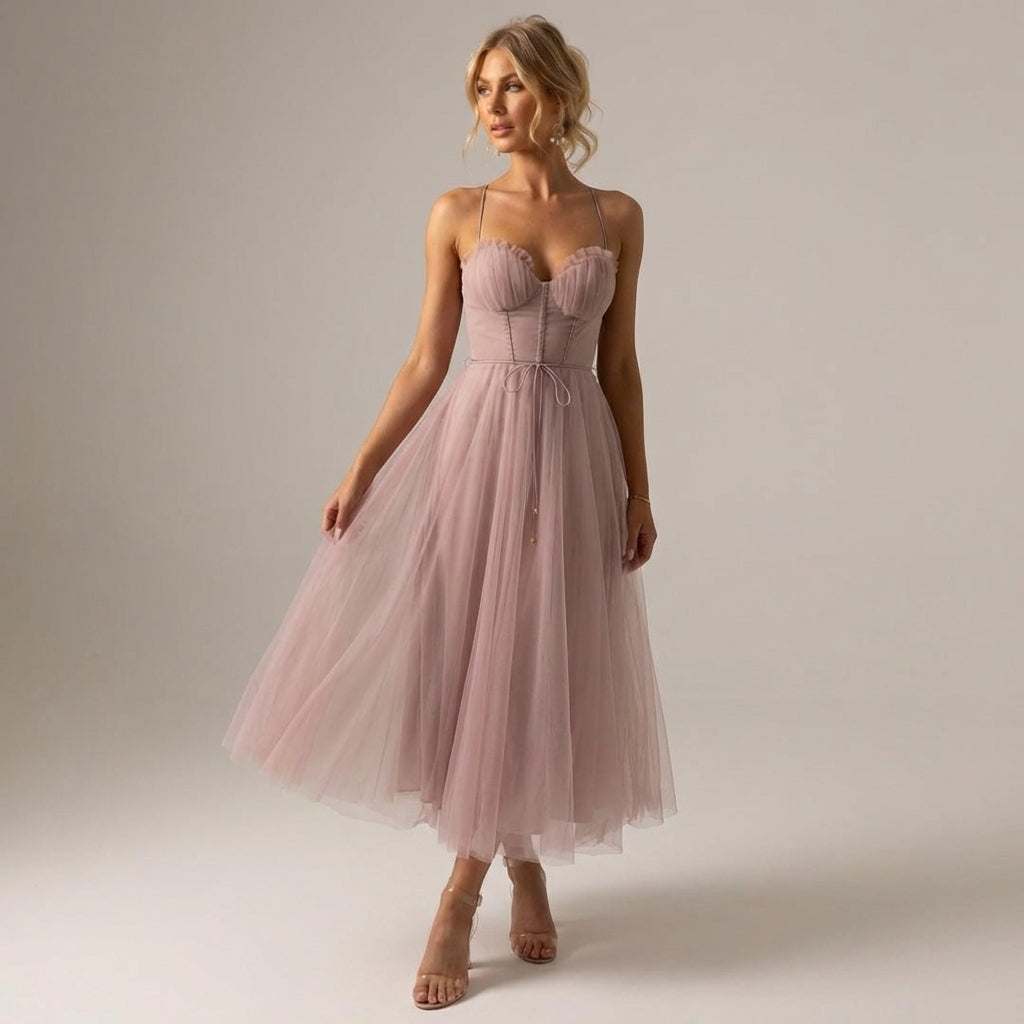Léonie Dray | Elegant Midi Evening Dress