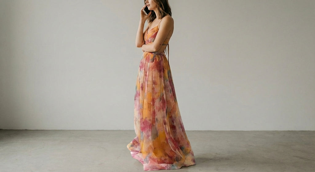 Mira Sante | Tie-Back Floral Maxi Dress