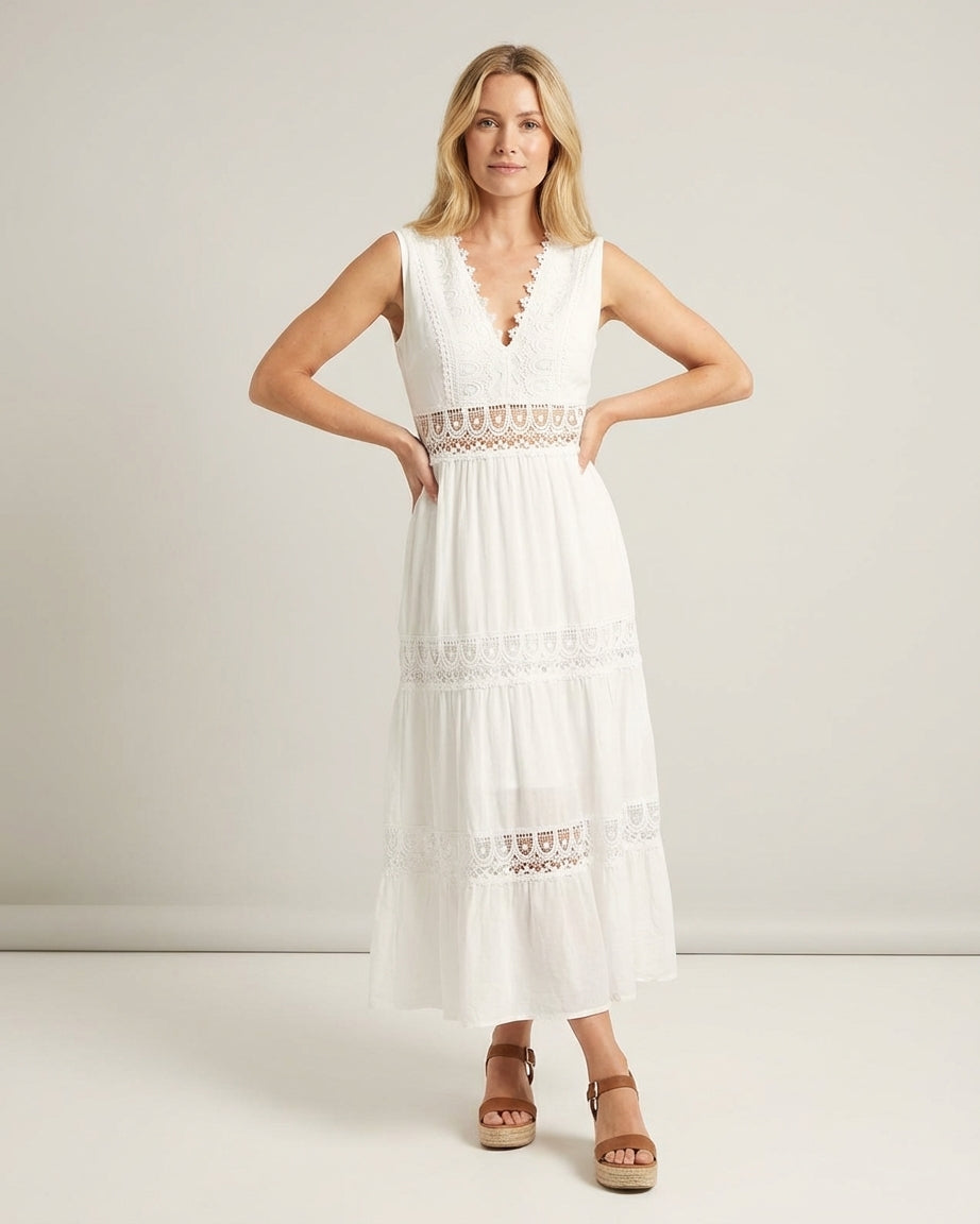 Mira Sante | Romantic Midi Lace Dress