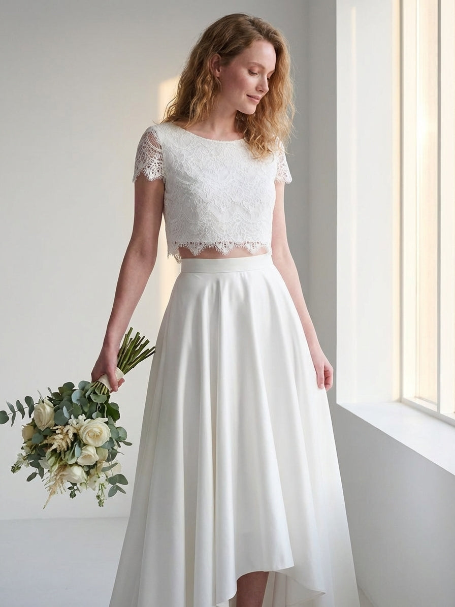 Mira Sante | Women’s White Two-Piece Bridal Gown