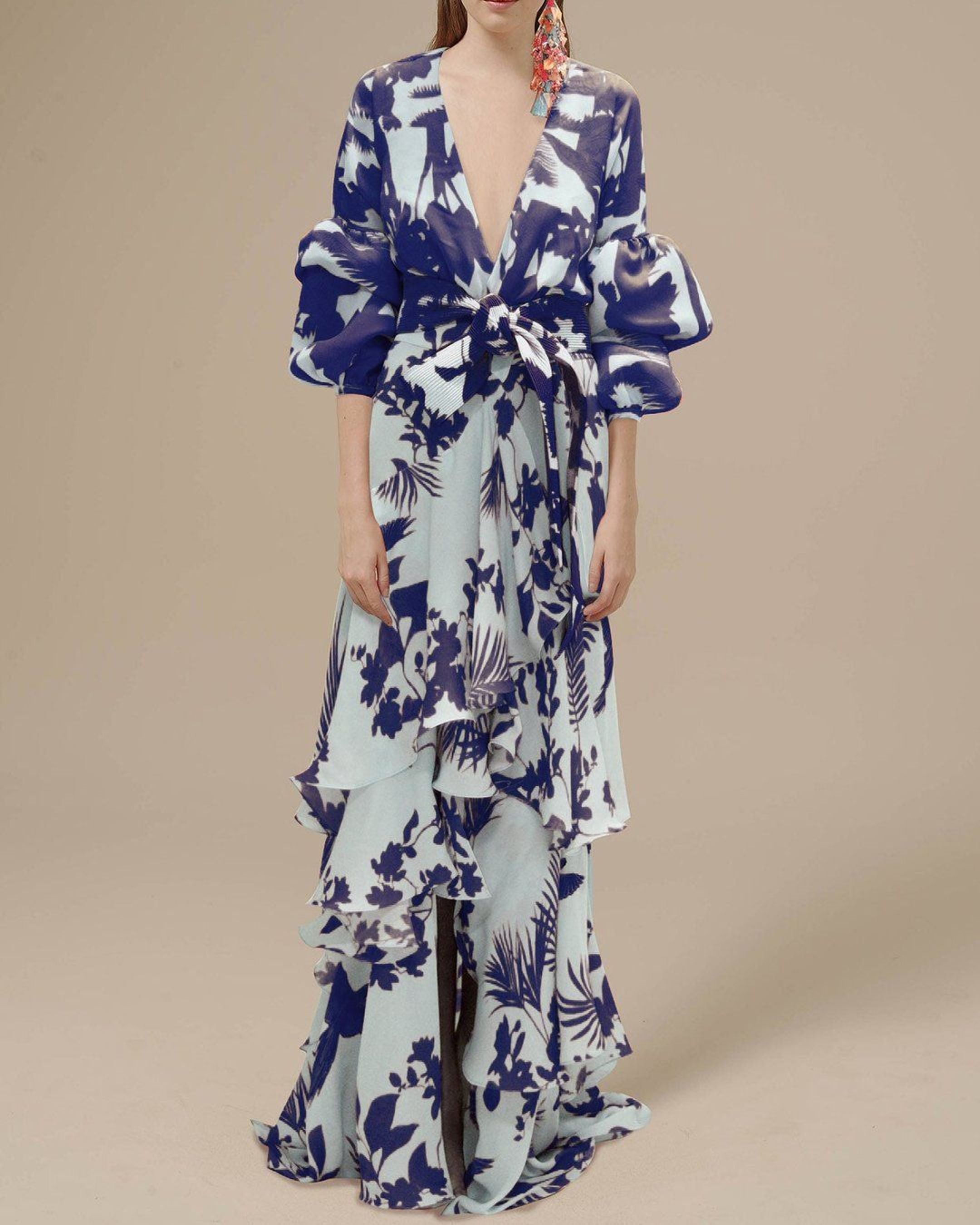 Mira Sante | Printed Chiffon Ceremony Dress