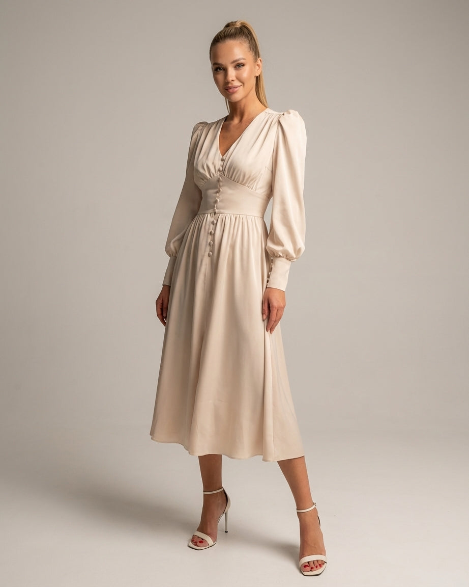 Vivienne Cord | Elegant Satin Dress for Women