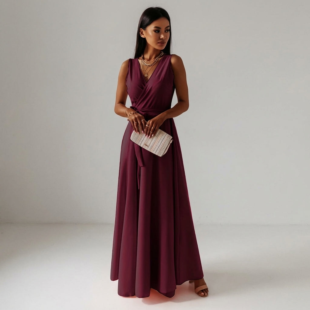 Léonie Dray | Long Dress with V-Neck