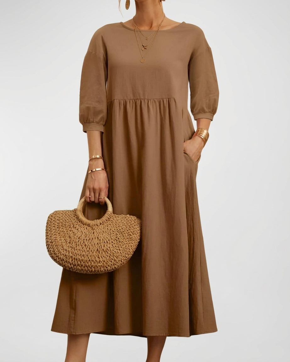 Léonie Dray | Cotton Linen Midi Dress Women