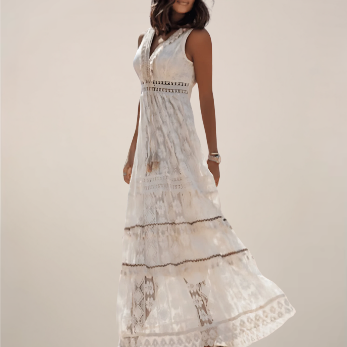 Mira Sante | Bohemian Sleeveless Maxi Dress