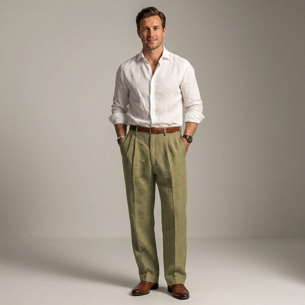 Bram Veld | Men's Linen Trousers Relaxed Fit