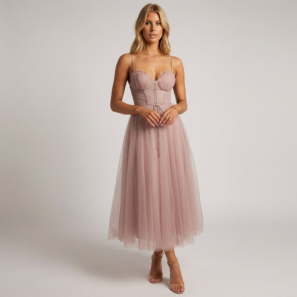 Léonie Dray | Elegant Midi Evening Dress