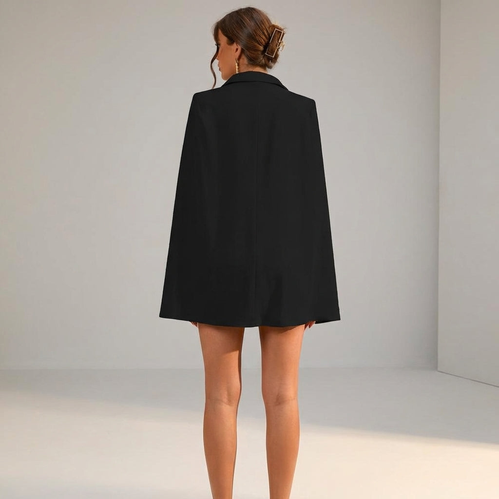 Vivienne Cord | Cape Blazer Mini Dress