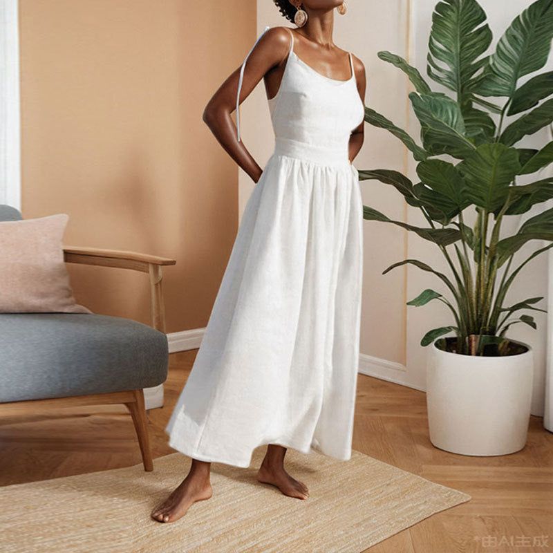 Léonie Dray | Women’s Linen Midi Dress