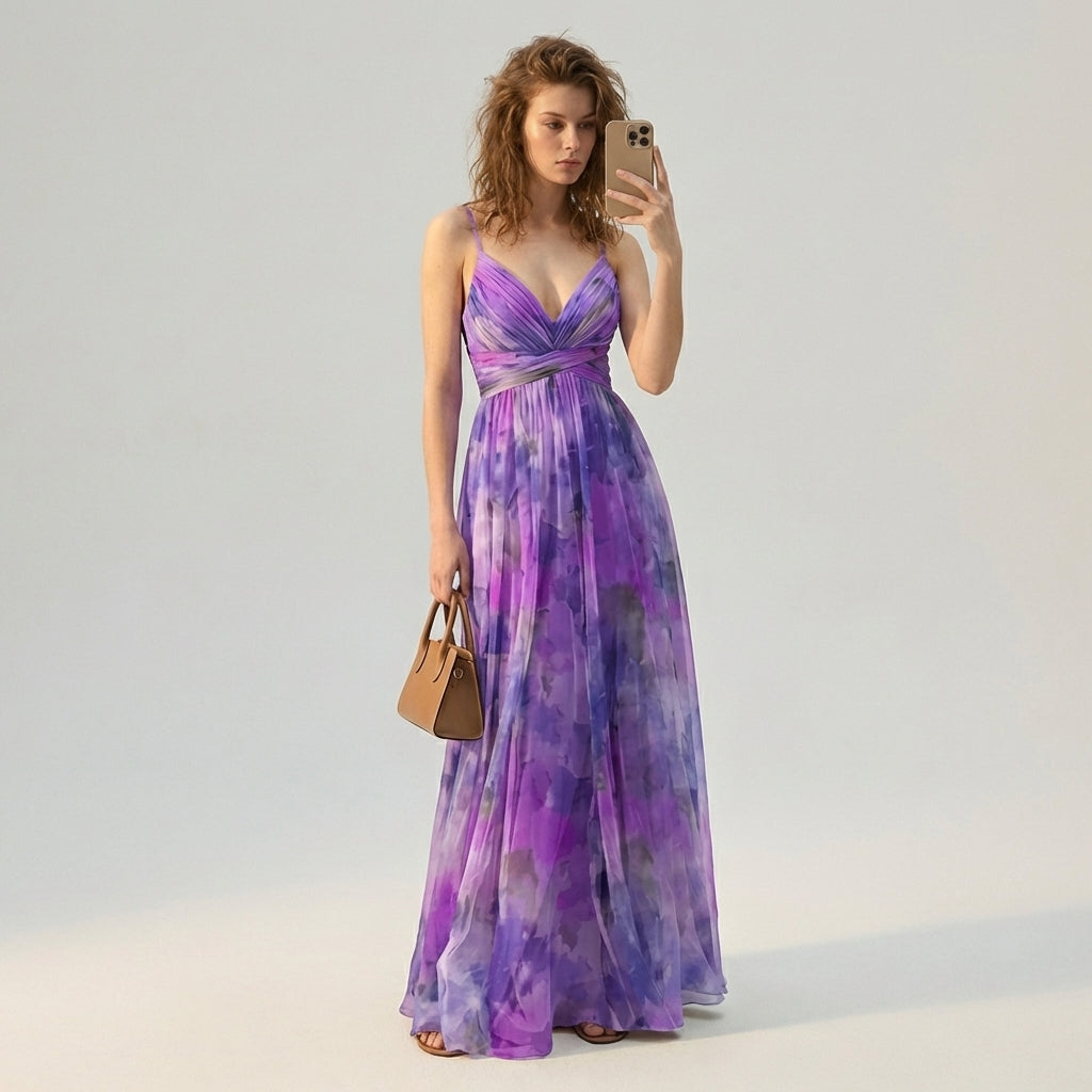 Mira Sante | Tie-Back Floral Maxi Dress