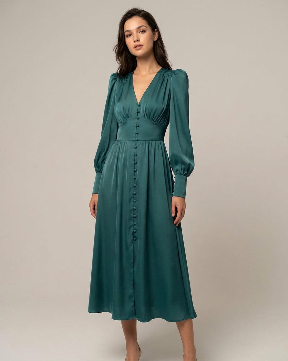 Vivienne Cord | Elegant Satin Dress for Women