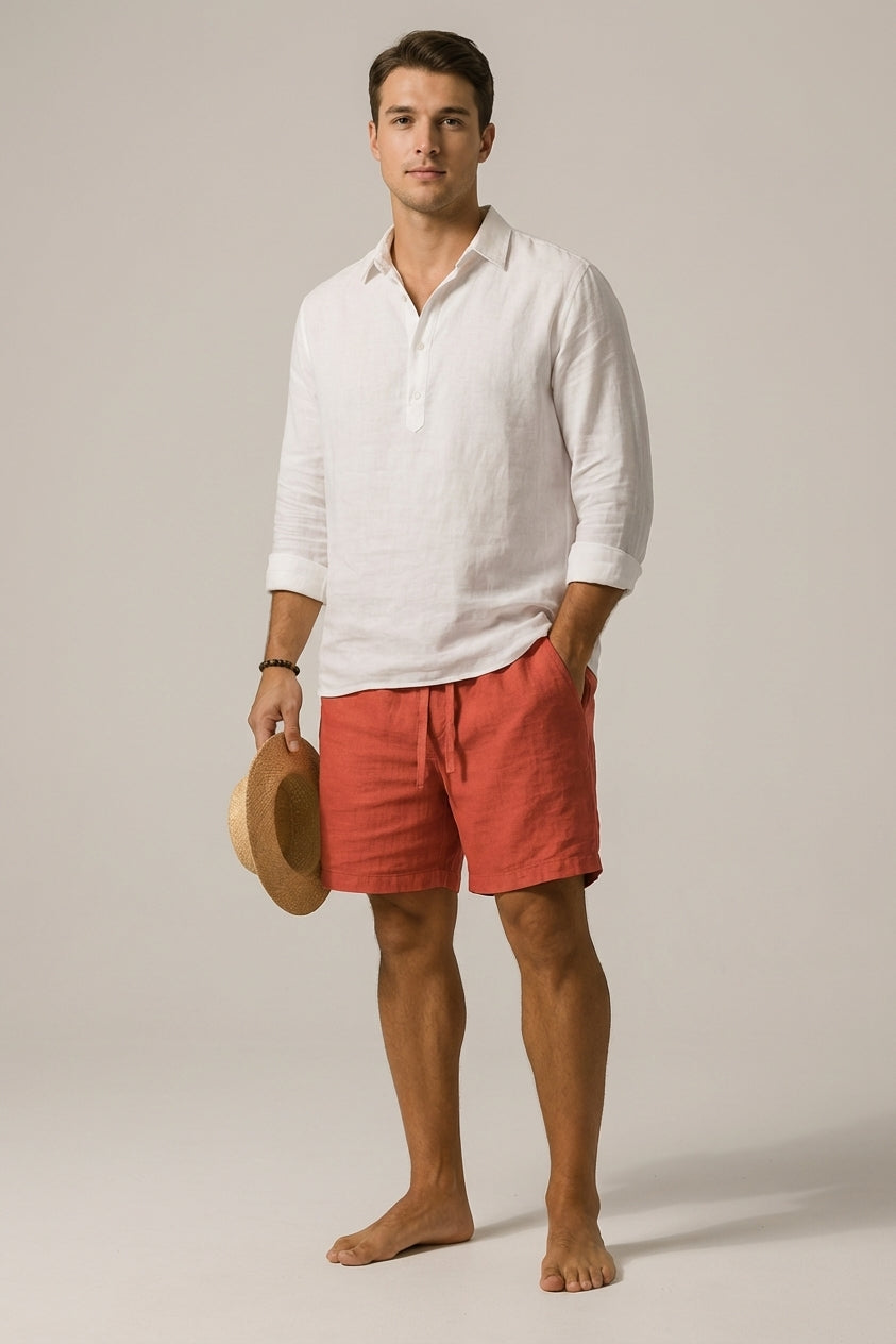 Dario Mell | Casual Cotton-Linen Blend Shorts