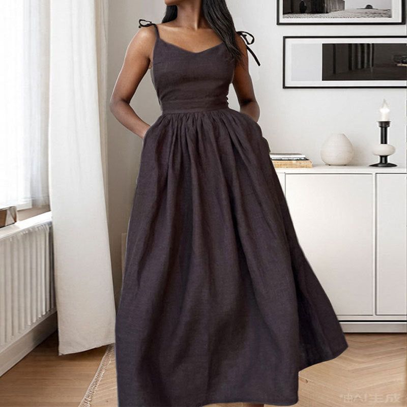 Léonie Dray | Women’s Linen Midi Dress