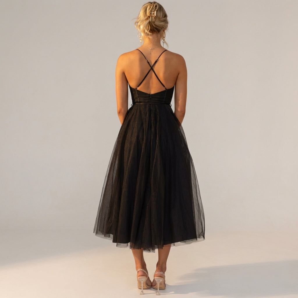 Léonie Dray | Elegant Midi Evening Dress