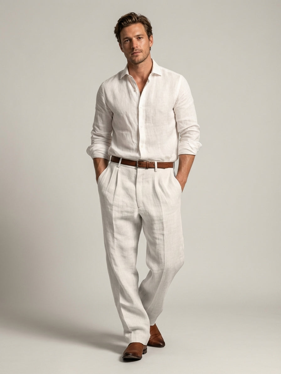 Bram Veld | Men's Linen Trousers Relaxed Fit