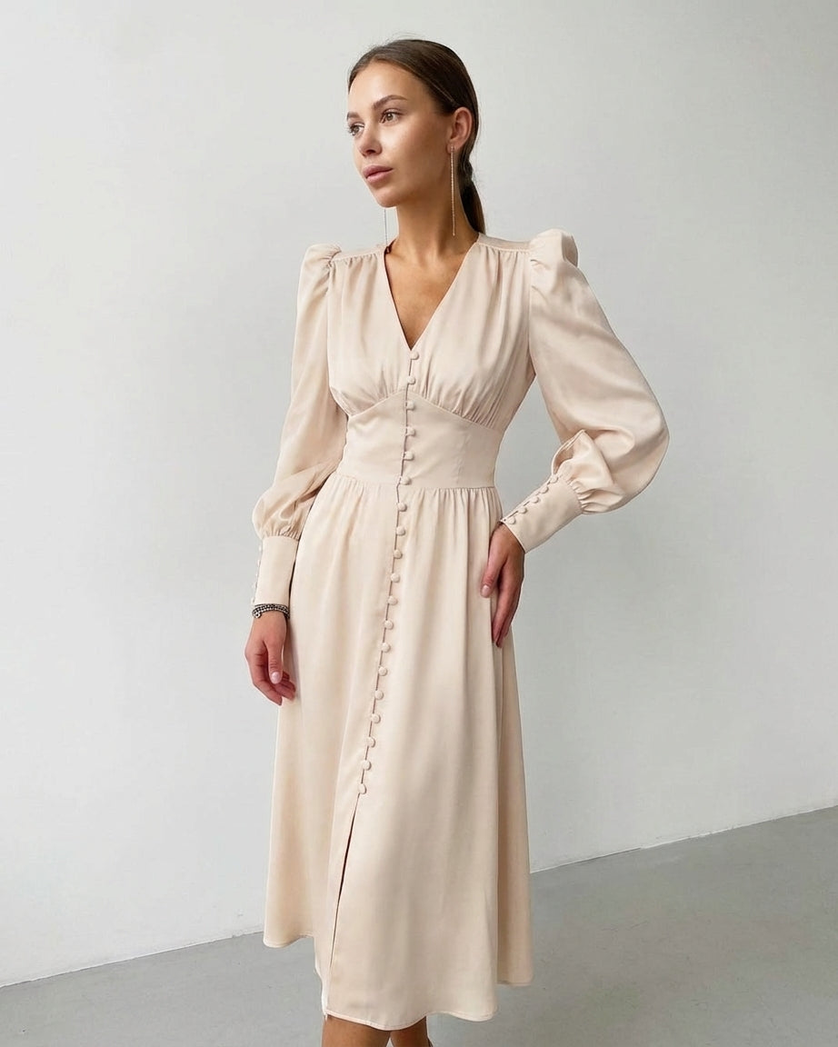 Vivienne Cord | Elegant Satin Dress for Women