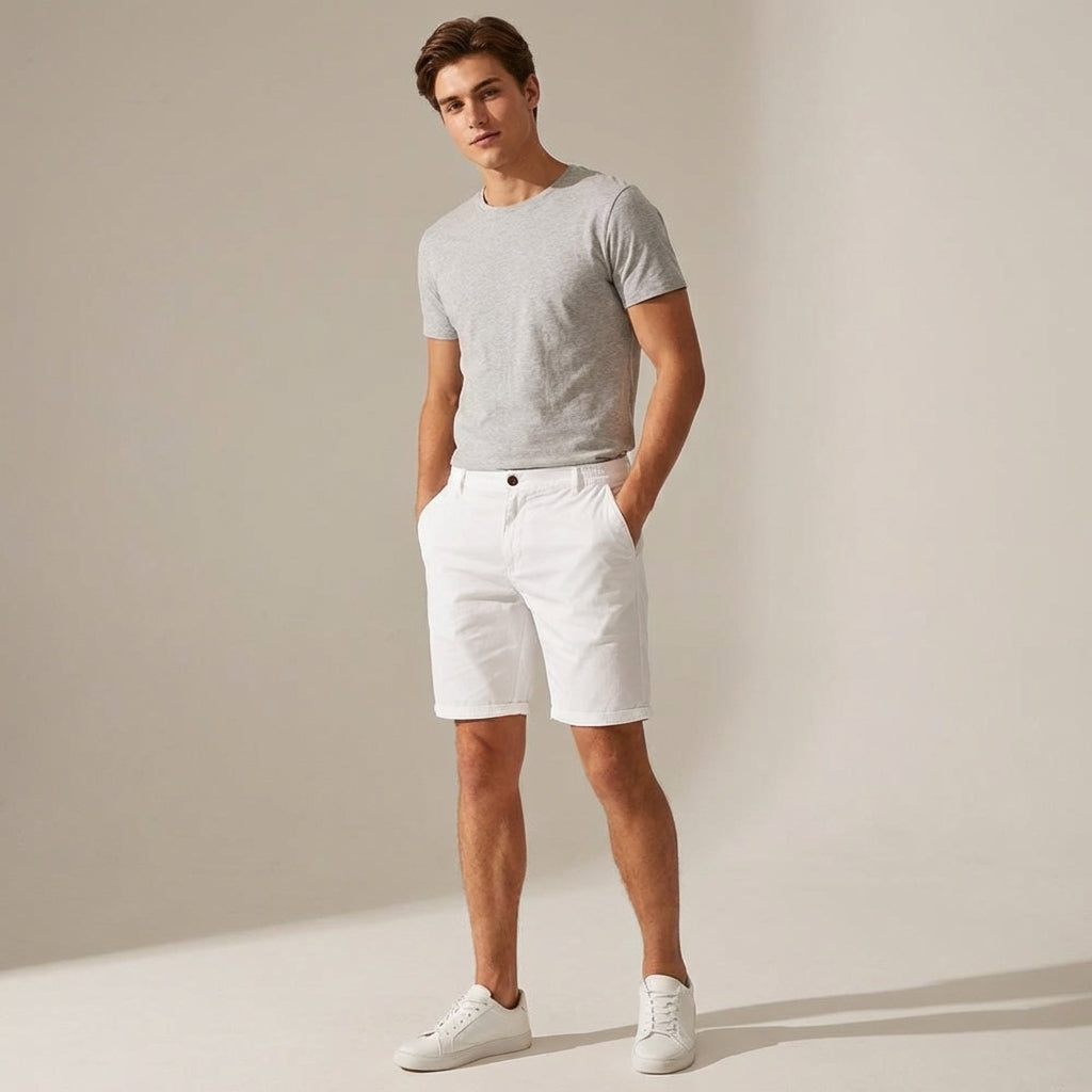 Dario Mell | Classic Casual Shorts with Stretch Waist