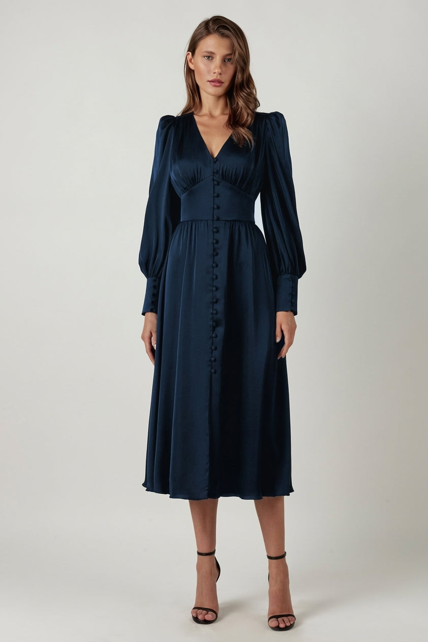 Vivienne Cord | Elegant Satin Dress for Women