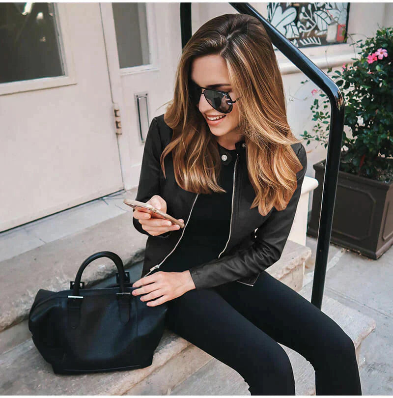 Maëva Grove | Women's Italian Leather Biker Jacket