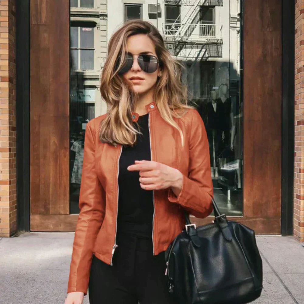Maëva Grove | Women's Italian Leather Biker Jacket