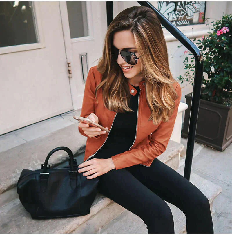 Maëva Grove | Women's Italian Leather Biker Jacket