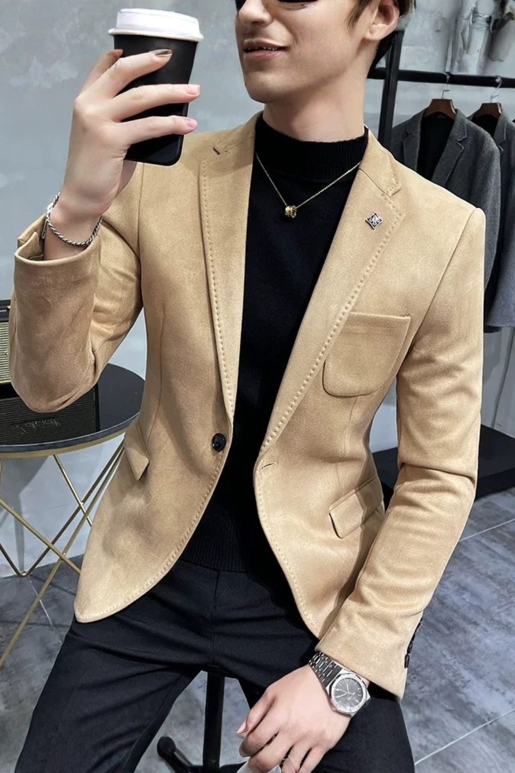 Dario Mell | Men's Tailored Textured Blazer