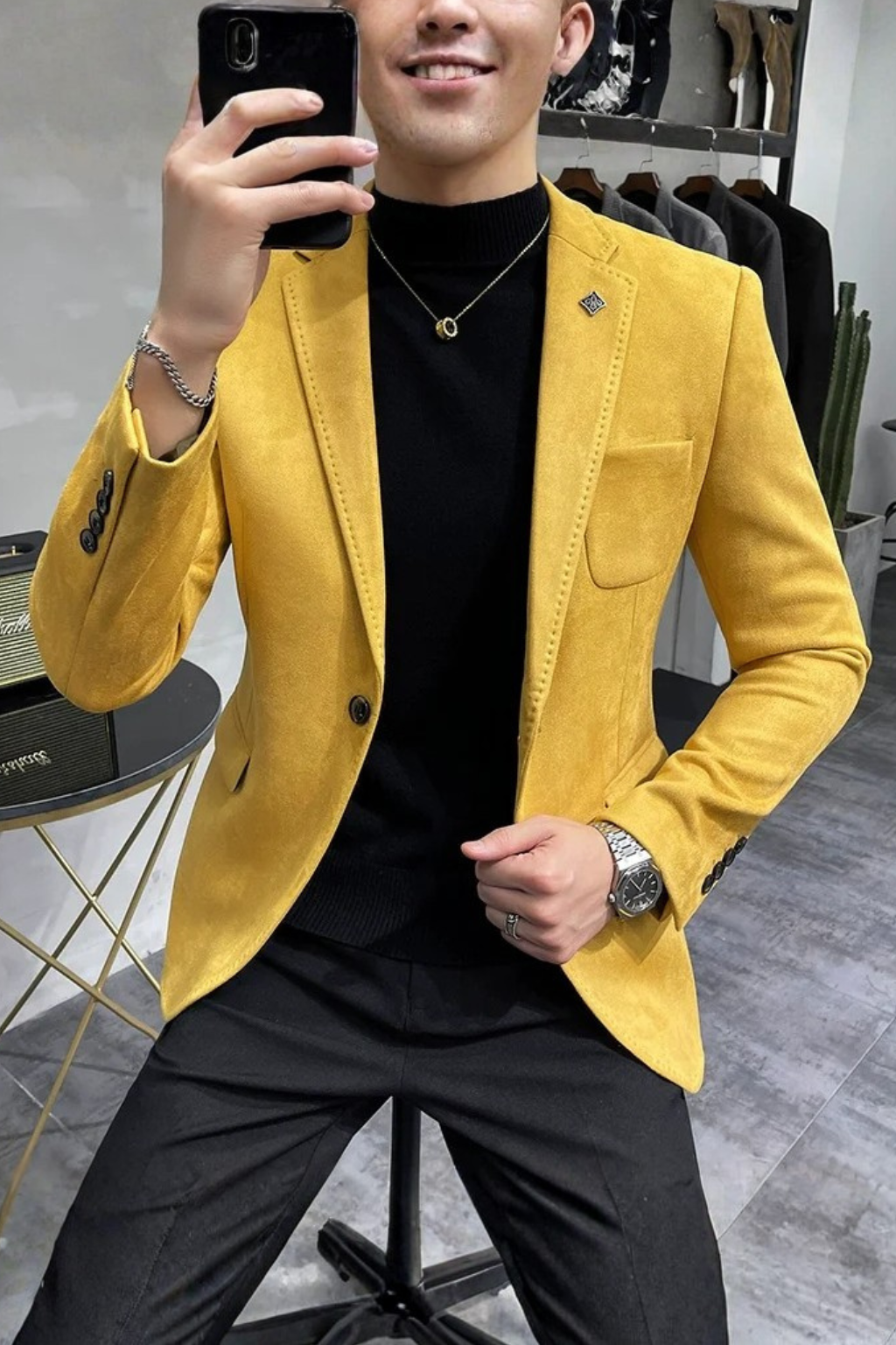 Dario Mell | Men's Tailored Textured Blazer