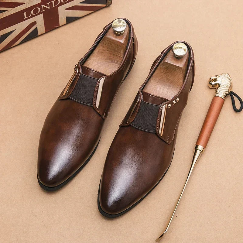 Helena Velot | Women's Laurent Degas Leather Monk Strap Dress Shoes
