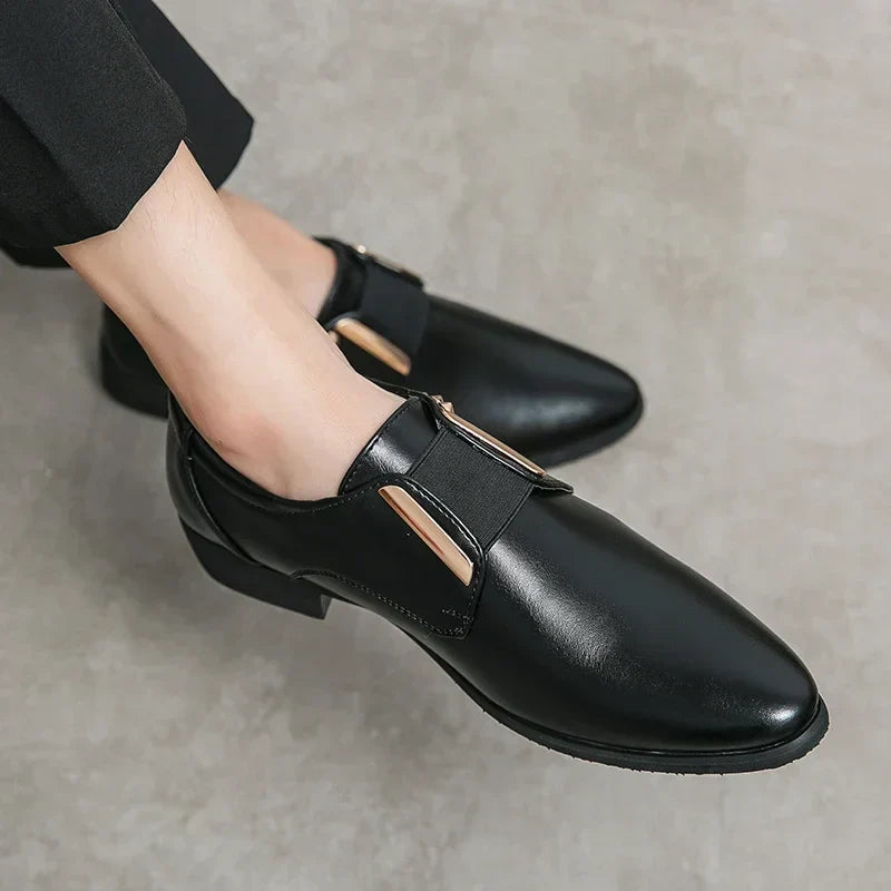 Helena Velot | Women's Laurent Degas Leather Monk Strap Dress Shoes