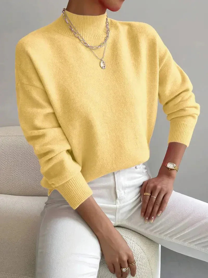 Leonie Demy | Women's Plain Long Sleeves Sweater