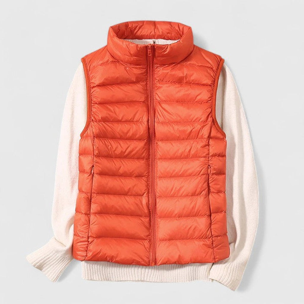 Chloé Nevers | Women's Lightweight Quilted Sleeveless Puffer Vest Zip Up