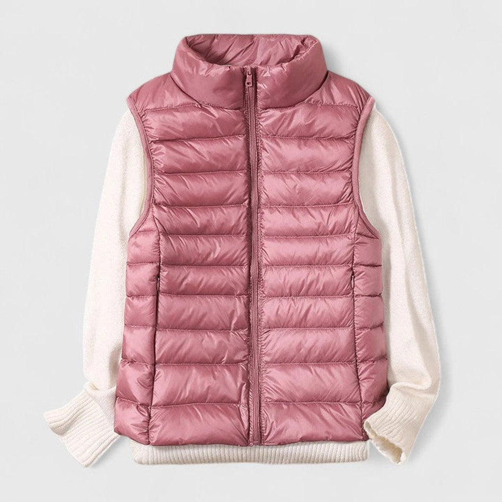 Chloé Nevers | Women's Lightweight Quilted Sleeveless Puffer Vest Zip Up