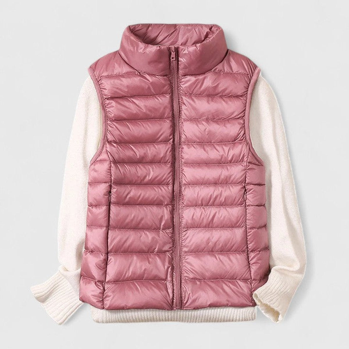 Chloé Nevers | Women's Lightweight Quilted Sleeveless Puffer Vest Zip Up