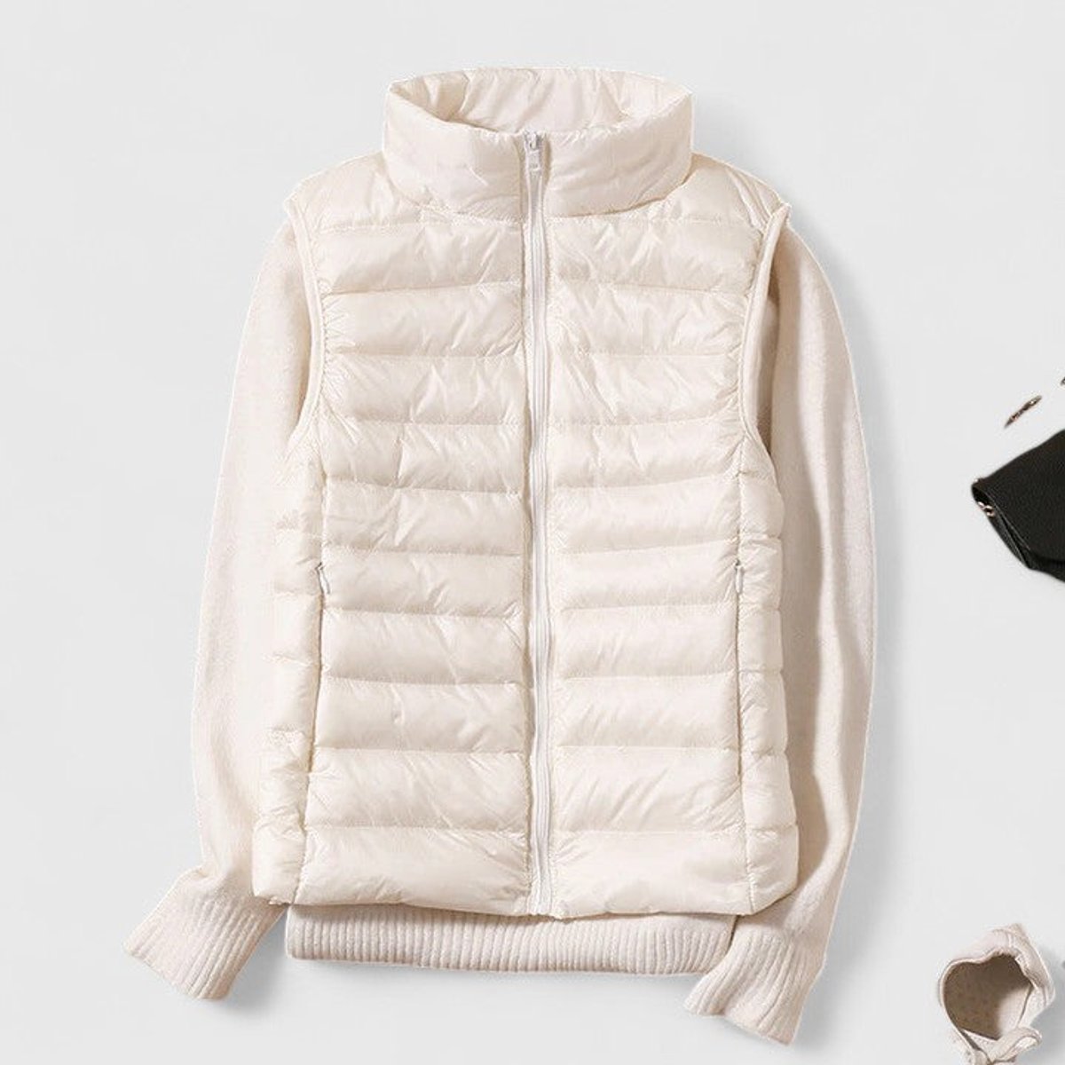 Chloé Nevers | Women's Lightweight Quilted Sleeveless Puffer Vest Zip Up