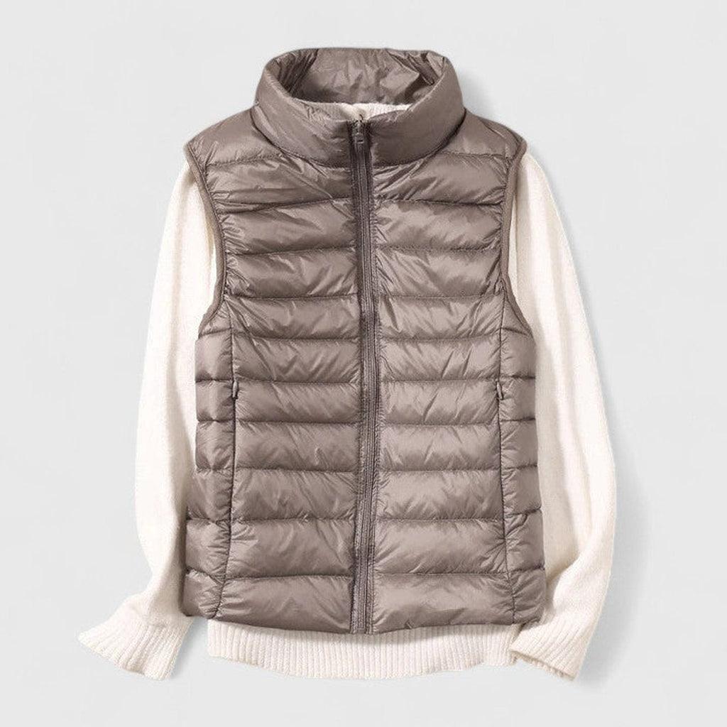 Chloé Nevers | Women's Lightweight Quilted Sleeveless Puffer Vest Zip Up