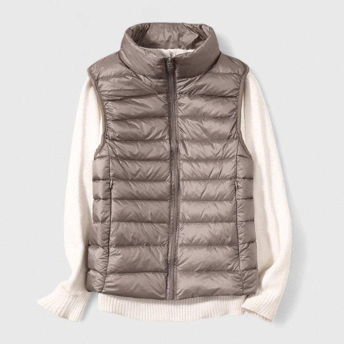 Chloé Nevers | Women's Lightweight Quilted Sleeveless Puffer Vest Zip Up