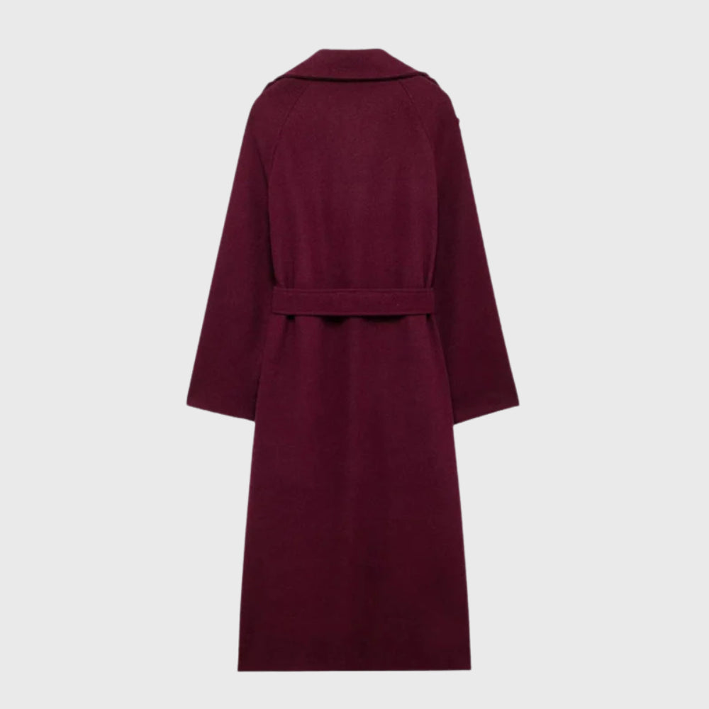 Émilie Mareau | Women's Long Double Breasted Belted Outerwear Coat