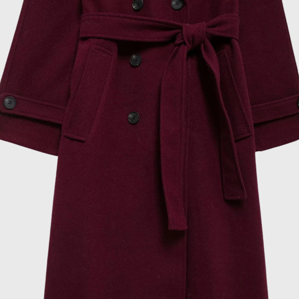 Émilie Mareau | Women's Long Double Breasted Belted Outerwear Coat