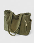 Liora Brune | Women's Luxurious Ribbed Tote Bag With Cord Detail